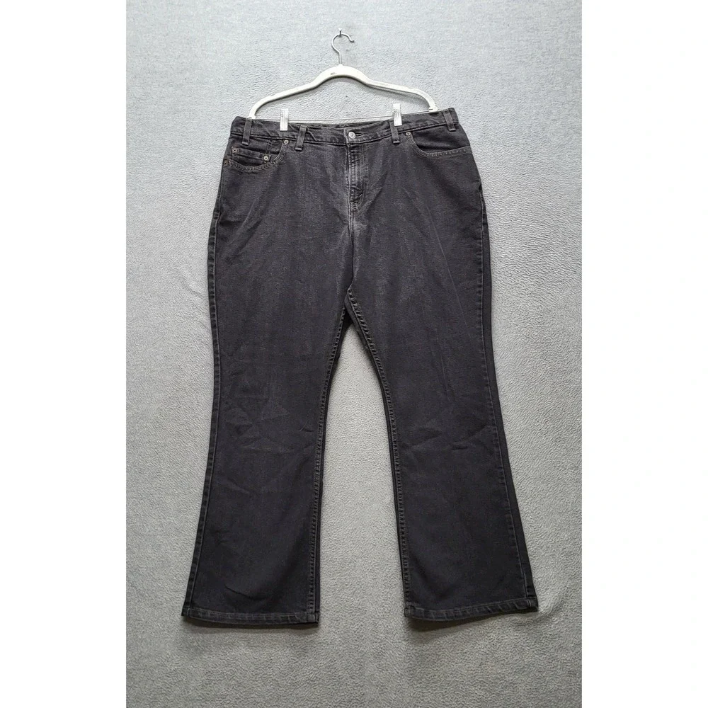 VINTAGE‎ Levi's 515 Women Jeans 20 M Black Denim Low Rise Bootcut 30